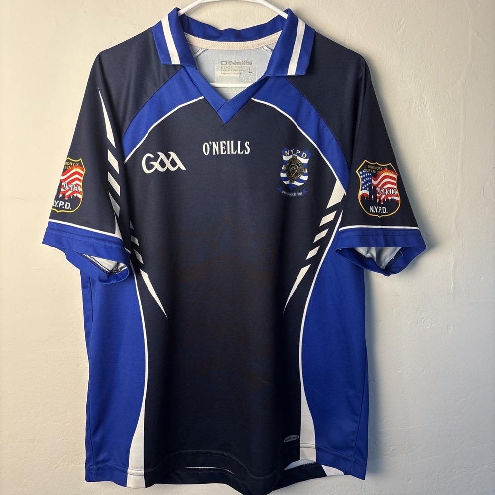 O'Neills NYPD Gaelic Football Club 9/11 Ground Zero Never Forget Jersey Men's L